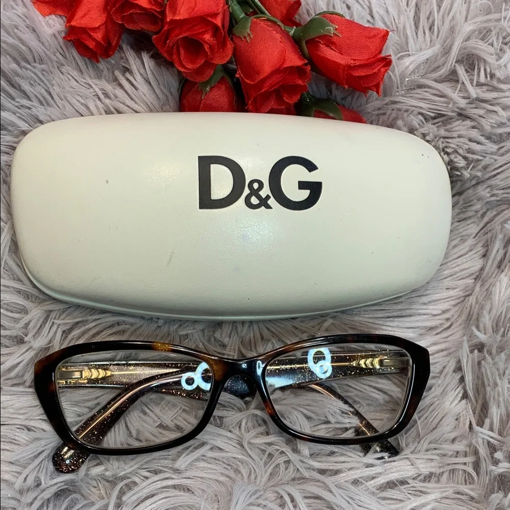 🌹VINTAGE D&G Dolce & Gabanna • Signature Women's Tortoiseshell RX  Glasses
